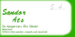sandor ats business card